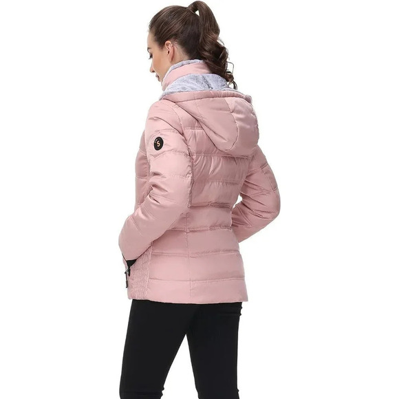 Midweight Down Puffer Warm Hooded Winter Down Jacket for Women - Picture 3 of 6